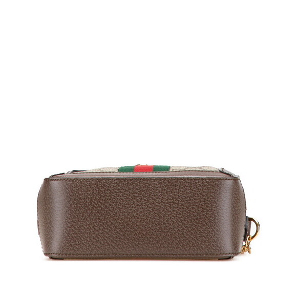 Gucci GG Supreme Ophidia Shoulder Bag Brown Leather - Picture 3 of 8